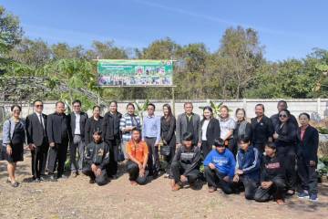 ตรวจเยี่ยมโครงการ เกษตรพอเพียงแบบผสมผสานเพื่ออาหารกลางวัน